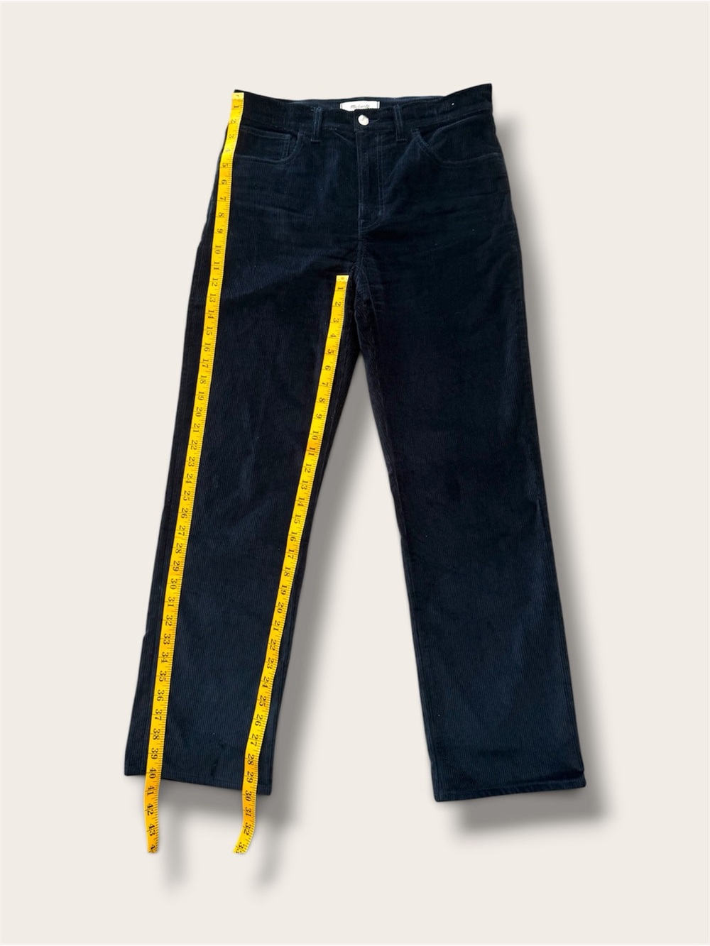 Madewell Women's Dark Navy Corduroy The Longline Straight Pants Size 29 - Picture 8 of 12